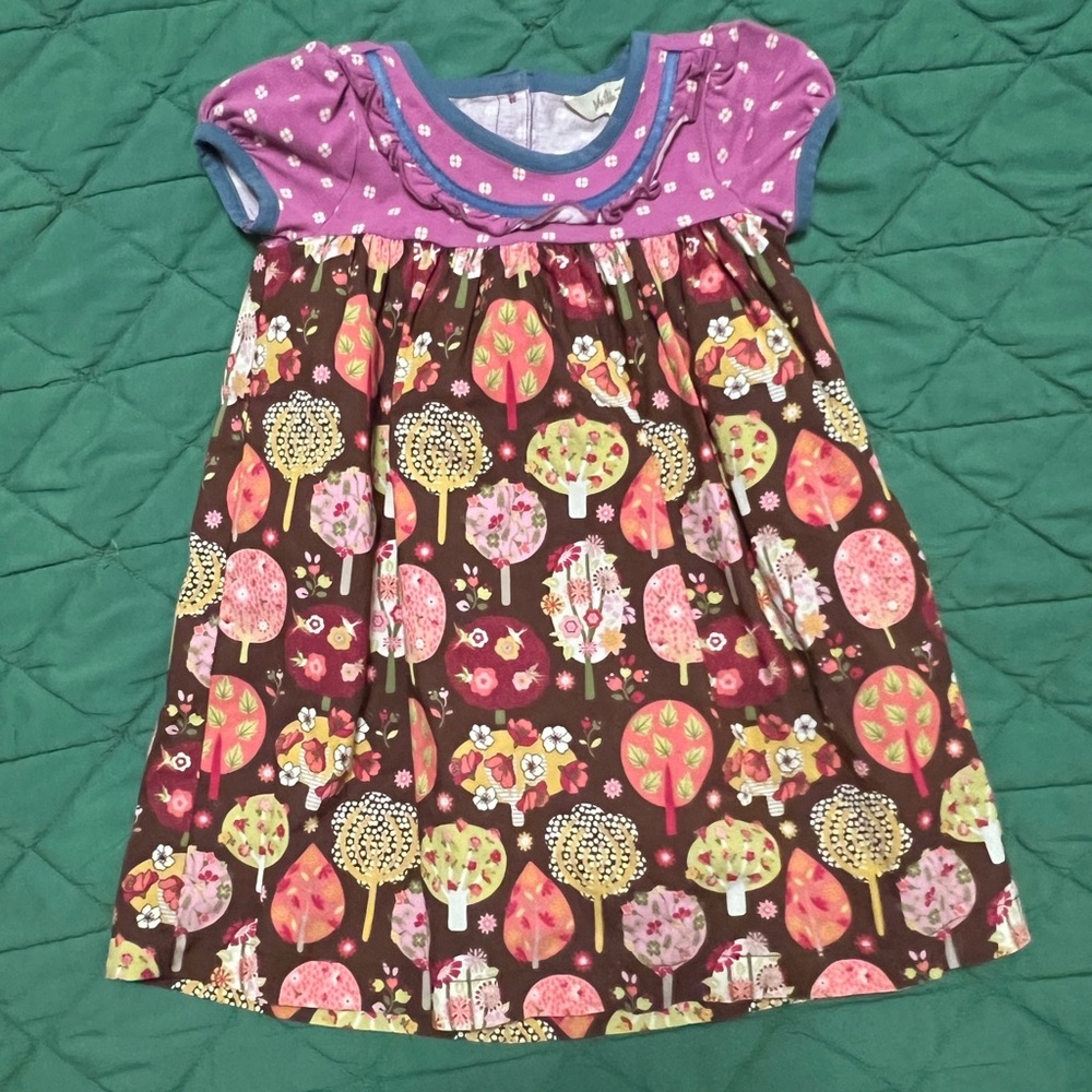 18-24 mo Matilda Jane short sleeve cotton dress lined with trees